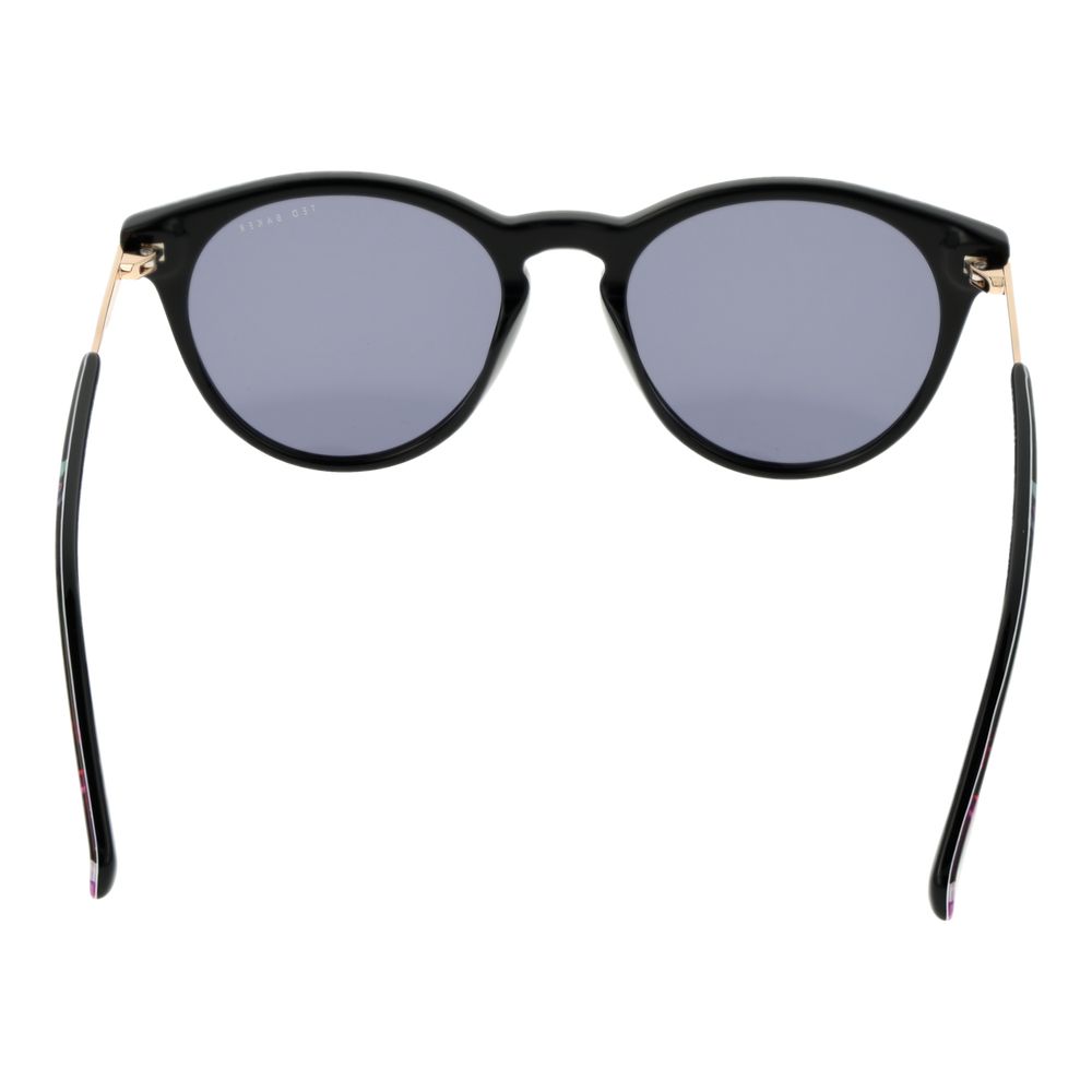 Ted Baker Women’s Sunglasses – Black Round Frame, Grey Lenses