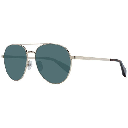 Ted Baker Gold Men’s Aviator Sunglasses – 57mm Grey Lenses