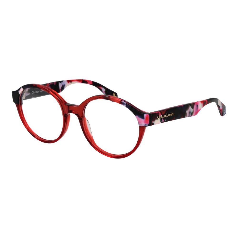 Christian Lacroix Red Women’s Optical Glasses – Round Frame