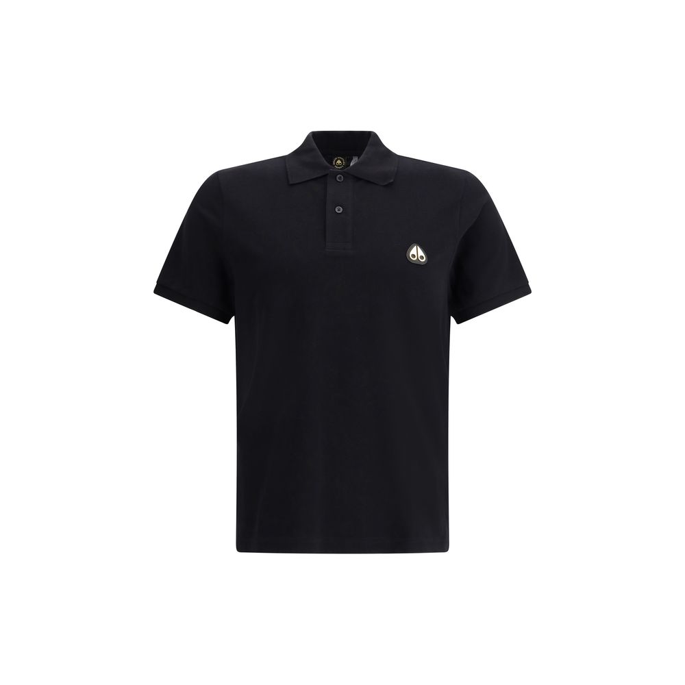 Moose Knuckles Black Cotton Polo Shirt – Everett Gold