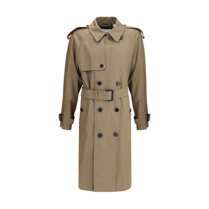 Burberry Long Cotton Gabardine Trench Coat