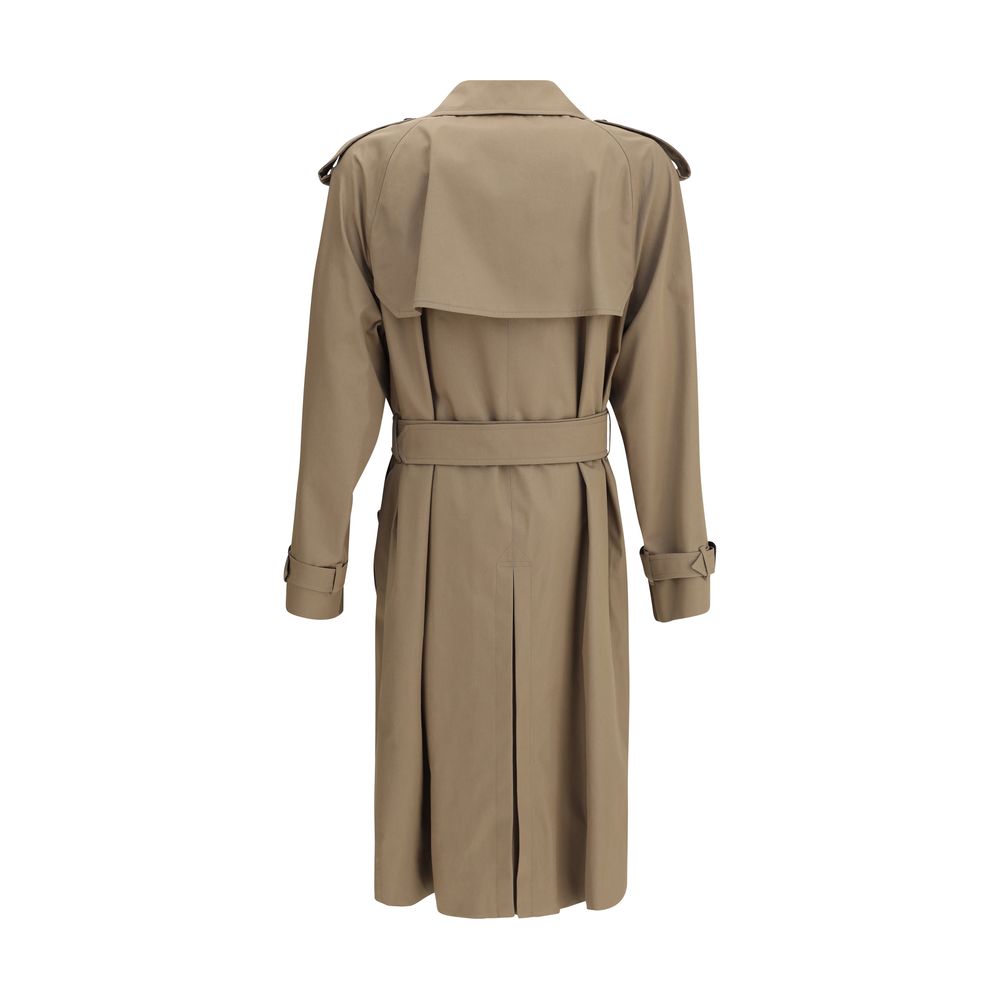 Burberry Long Cotton Gabardine Trench Coat