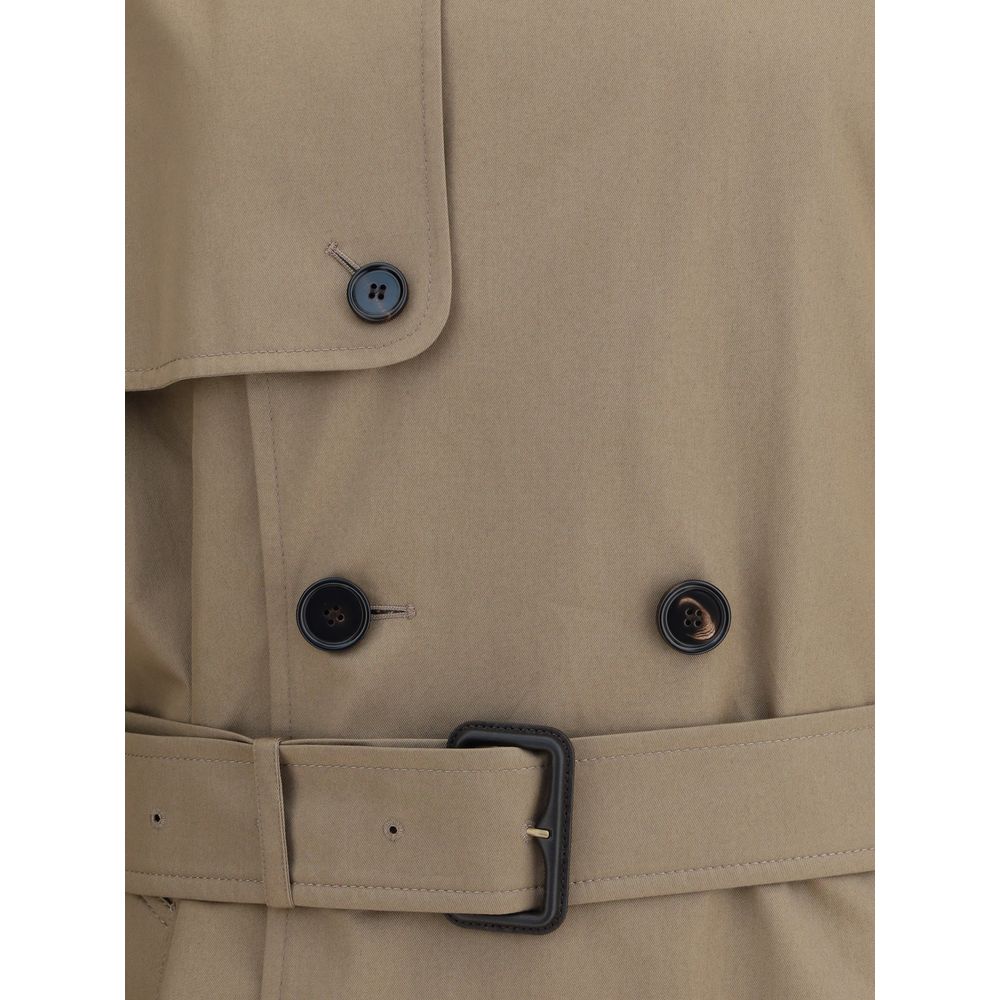 Burberry Long Cotton Gabardine Trench Coat