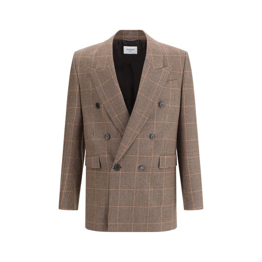 Saint Laurent Prince de Galles Wool Blazer