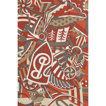 Burberry Silk Scarf with The Equestrian Knight Logo