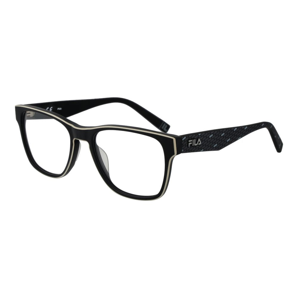 Fila Black Unisex Optical Frames – Square Demo Lens Glasses