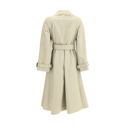 Burberry Ellingham Fit-and-Flare Long Gabardine Trench Coat