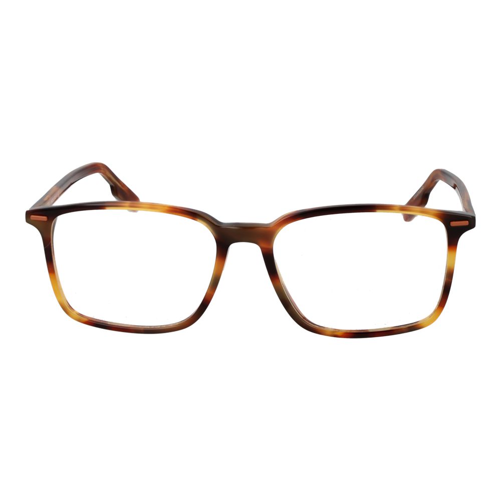 Ermenegildo Zegna Unisex Optical Frames – Brown Full-Rim