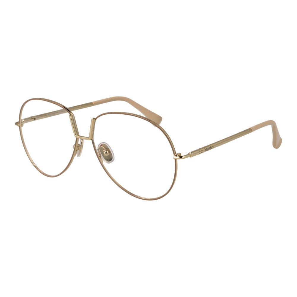 Max Mara Women’s Optical Glasses – Beige Full-Rim Frame, 57mm