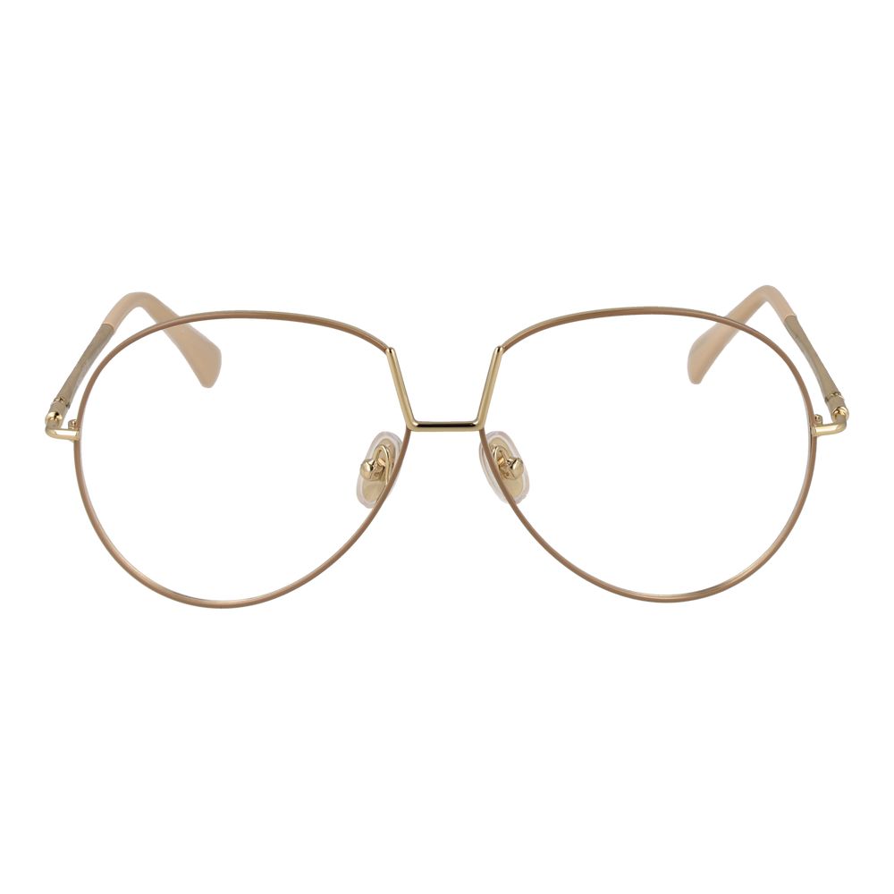 Max Mara Women’s Optical Glasses – Beige Full-Rim Frame, 57mm