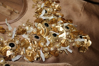 Dolce & Gabbana Gold SPECIAL Piece Runway Crystal Blouse