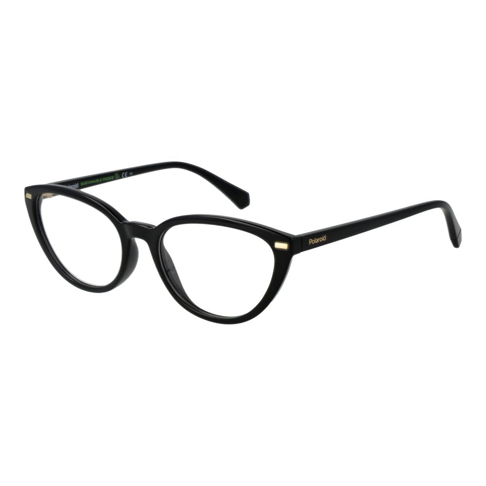 Polaroid Women's Cat Eye Optical Frames – Black Full-Rim, 53mm