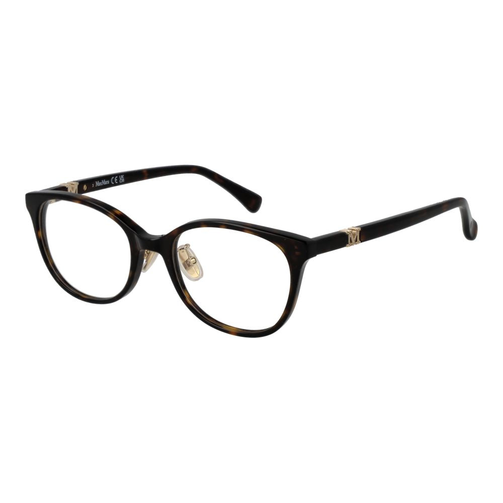 Max Mara Women’s Optical Frames – Brown Round Frame, 49mm