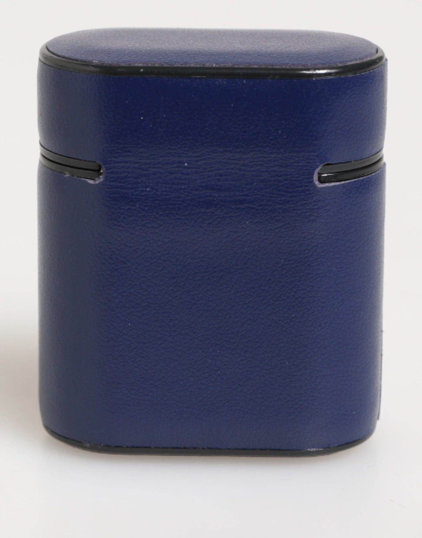 Dolce & Gabbana Blue Leather Logo Print Flip Holder AirPods Case