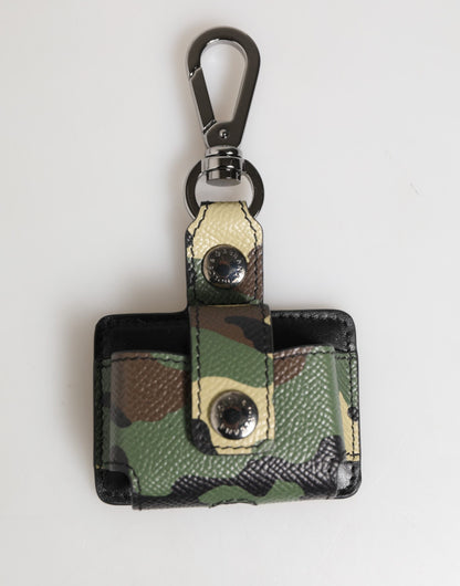 Dolce & Gabbana Multicolor Camouflage Leather Airpods Case