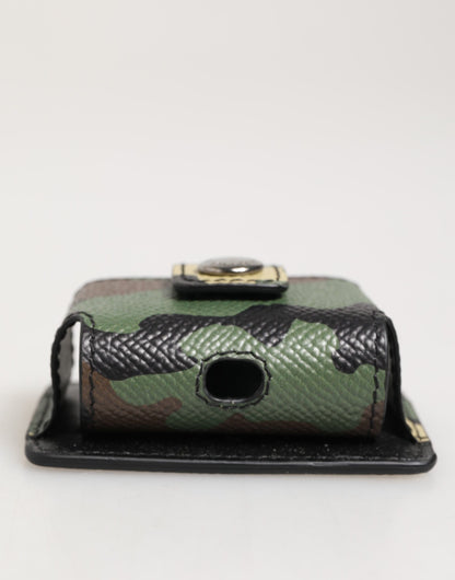 Dolce & Gabbana Multicolor Camouflage Leather Airpods Case
