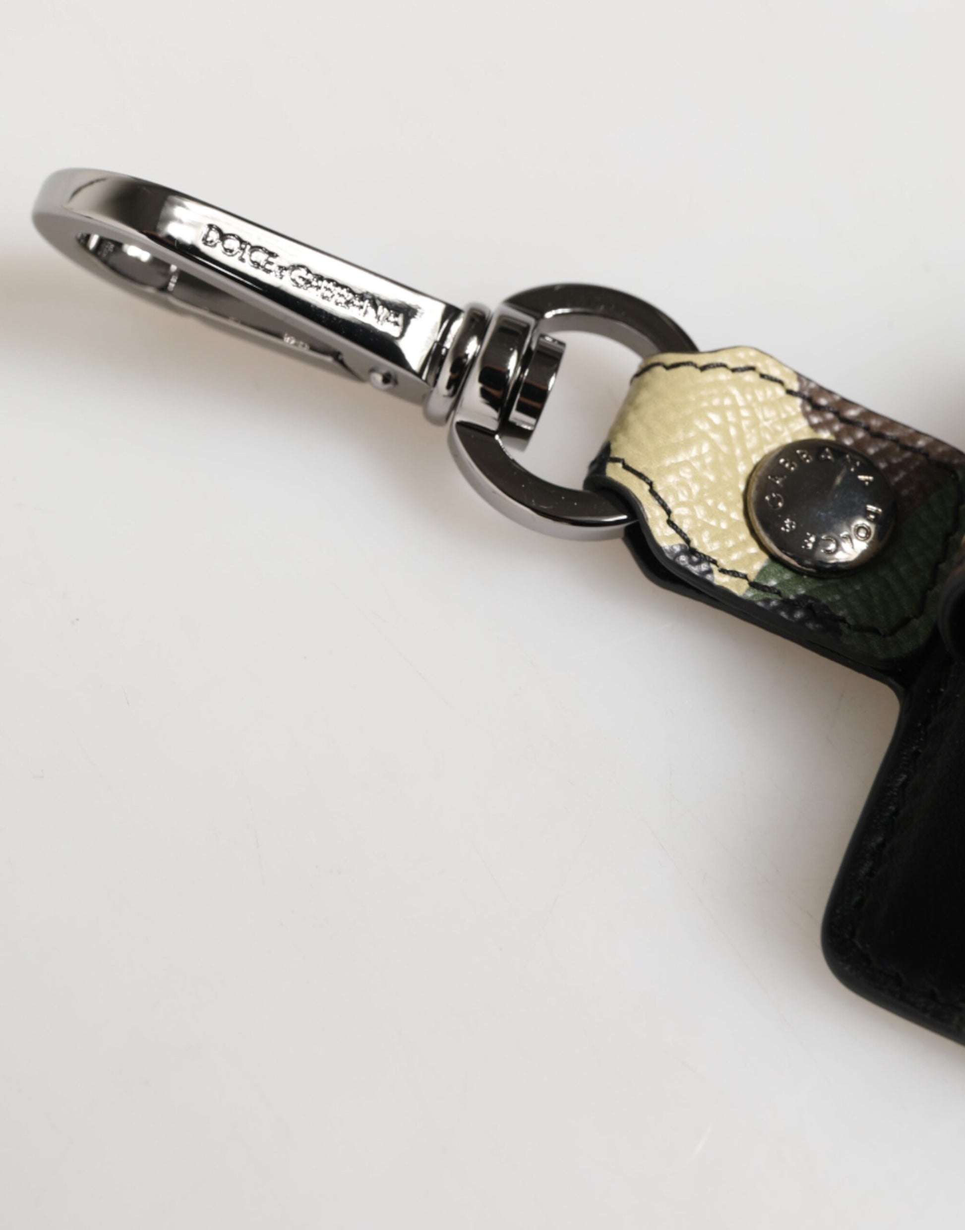 Dolce & Gabbana Multicolor Camouflage Leather Airpods Case