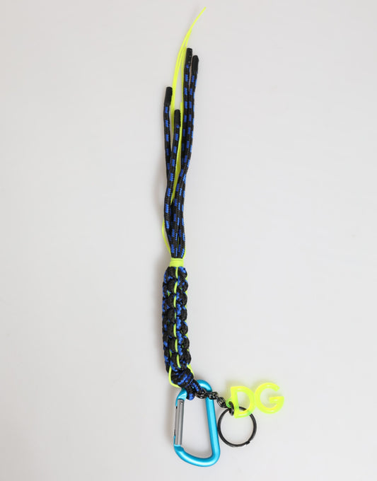 Dolce & Gabbana Multicolor Polyester Tape String DG Logo Keychain