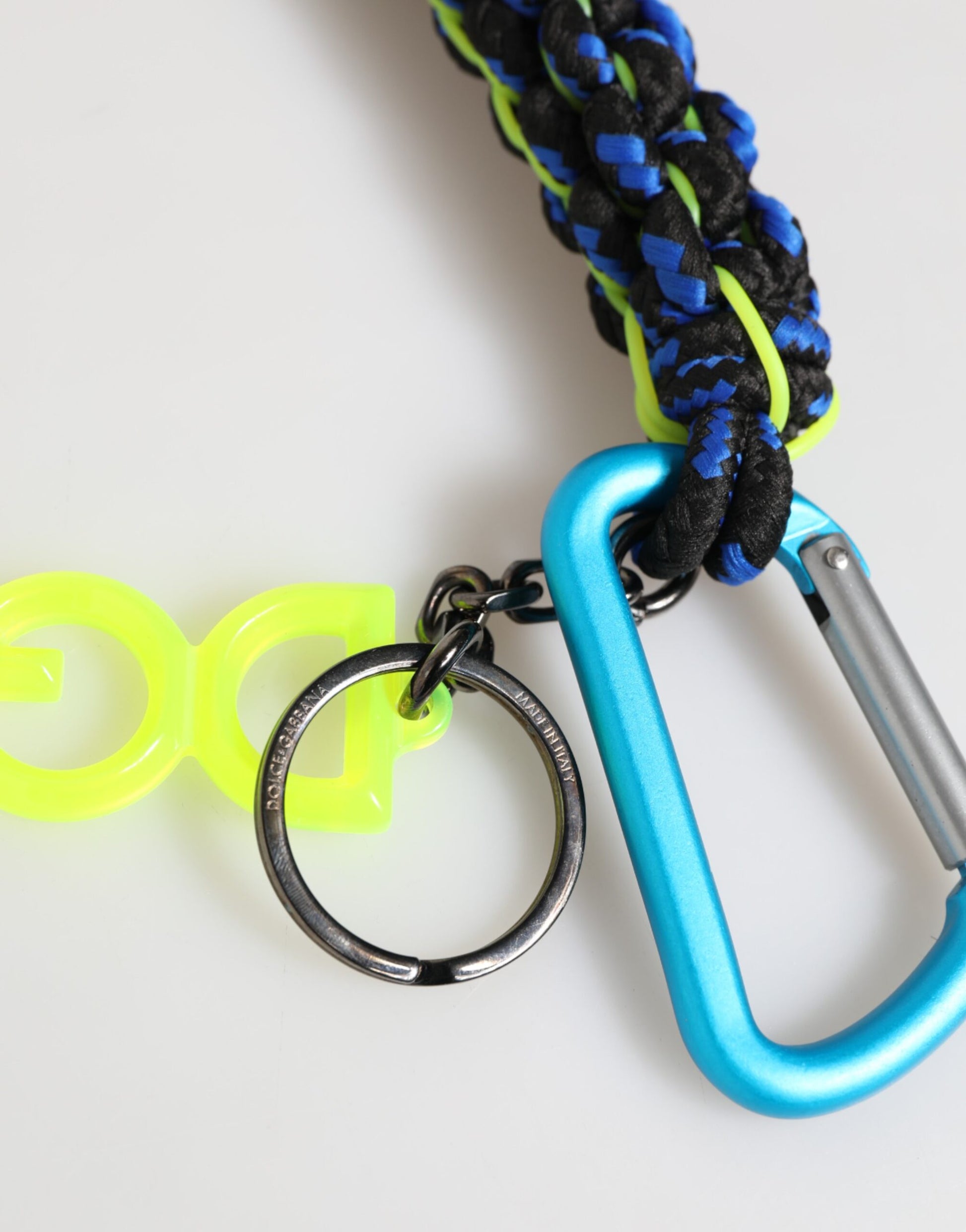Dolce & Gabbana Multicolor Polyester Tape String DG Logo Keychain