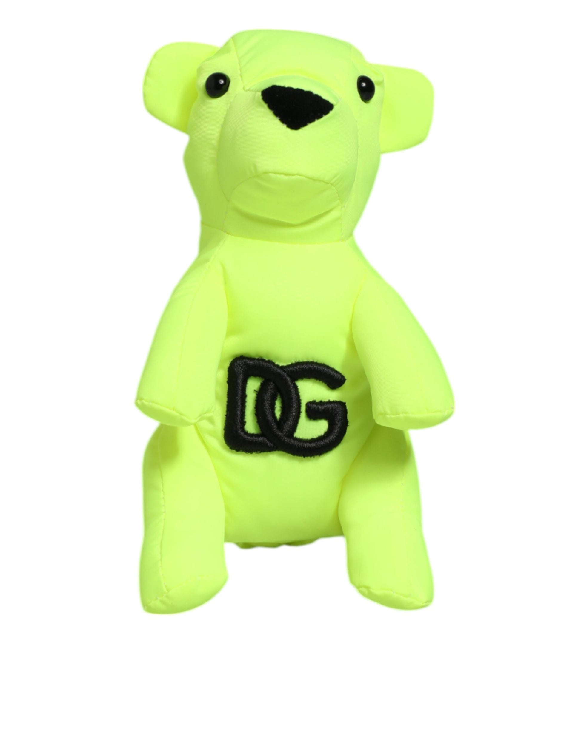 Dolce & Gabbana Neon Green Bear Embroidered Logo Keychain