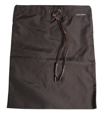 Dolce & Gabbana Brown Polyester Logo Elastic Waistband Swim Shorts