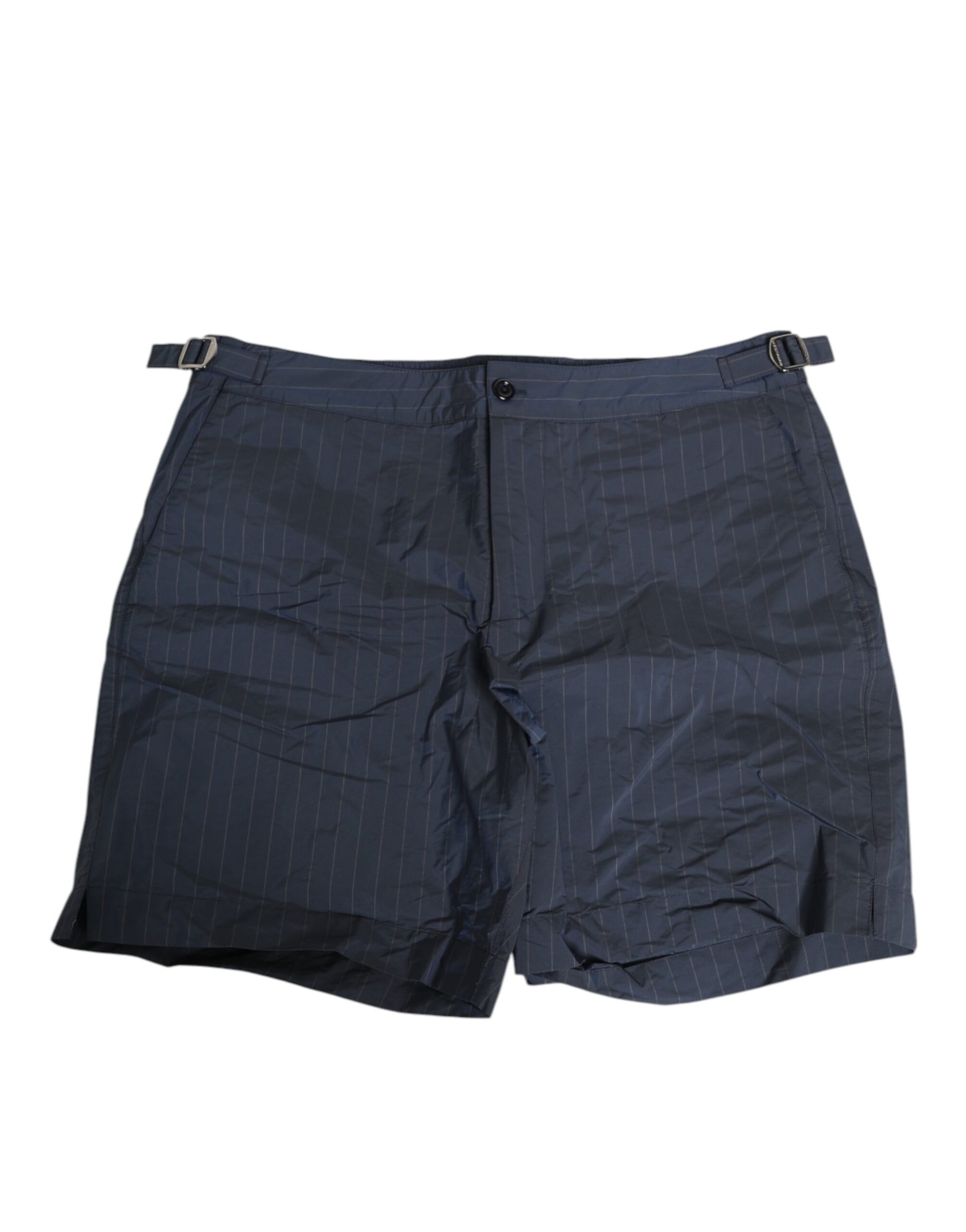 Dolce & Gabbana Navy Blue Pinstripe Men's Swim Shorts