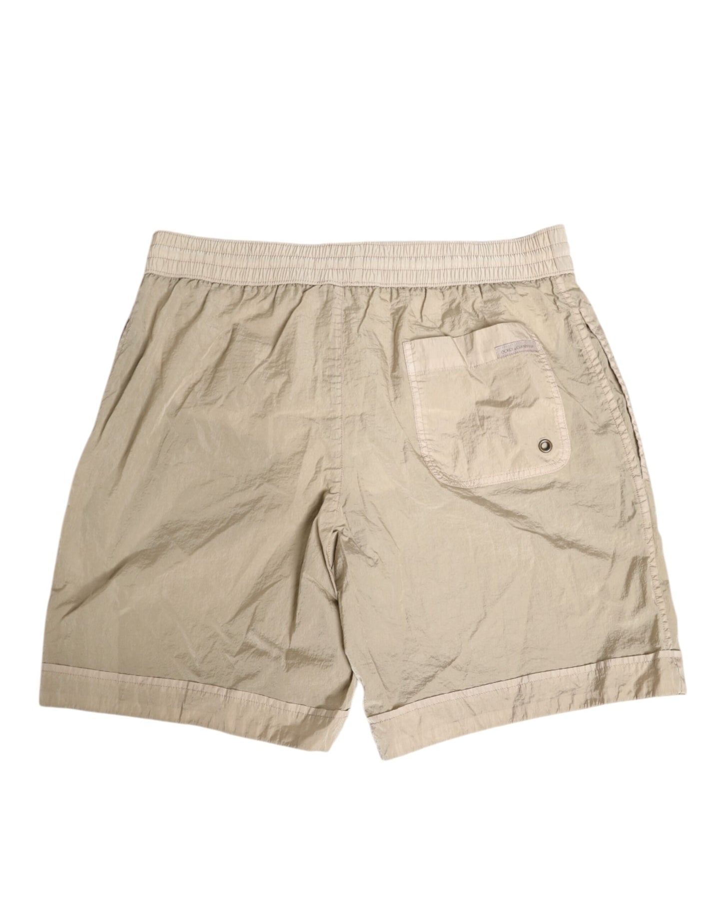 Dolce & Gabbana Beige Nylon Beachwear Men's Boxer Short Swimwear