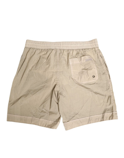 Dolce & Gabbana Beige Nylon Beachwear Men's Boxer Short Swimwear