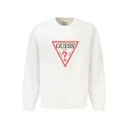 Guess Jeans White Cotton Oversized Sweatshirt for Men