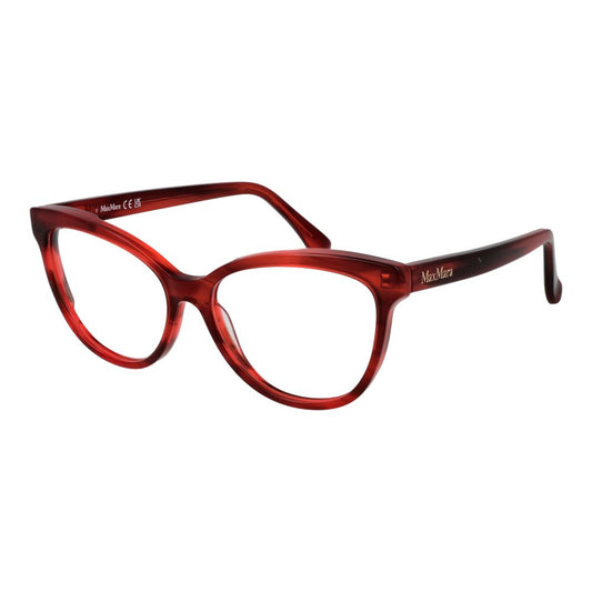 Max Mara Women's Optical Frames – Red Cat Eye Design, 54mm