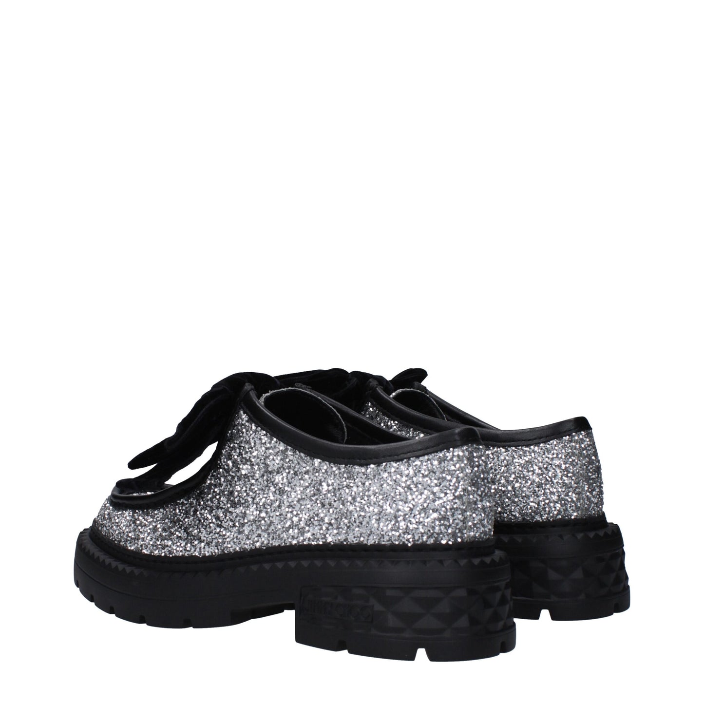 Jimmy Choo Black & Gray Glitter Slip-On Loafers for Men