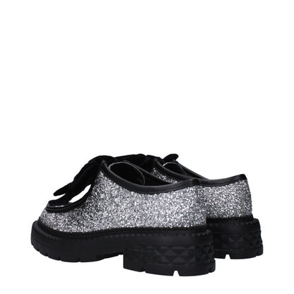 Jimmy Choo Black & Gray Glitter Slip-On Loafers for Men