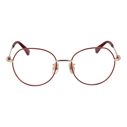Max Mara Women’s Optical Glasses – Red Round Frame, 52mm