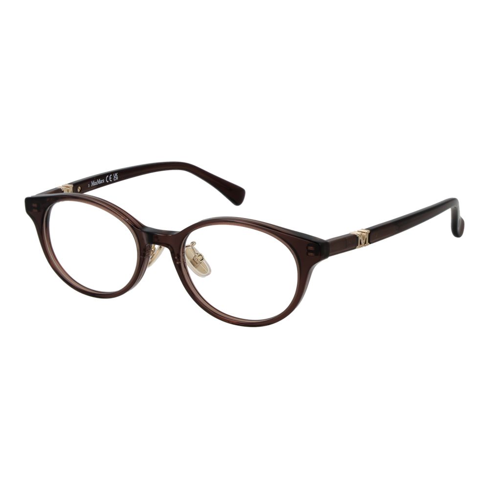 Max Mara Women’s Optical Glasses – Brown Oval Frame, 49mm