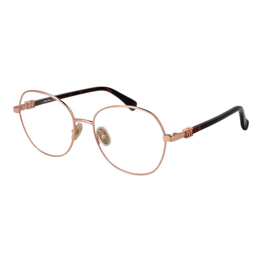 Max Mara Women’s Optical Glasses – Rose Gold Round Frame
