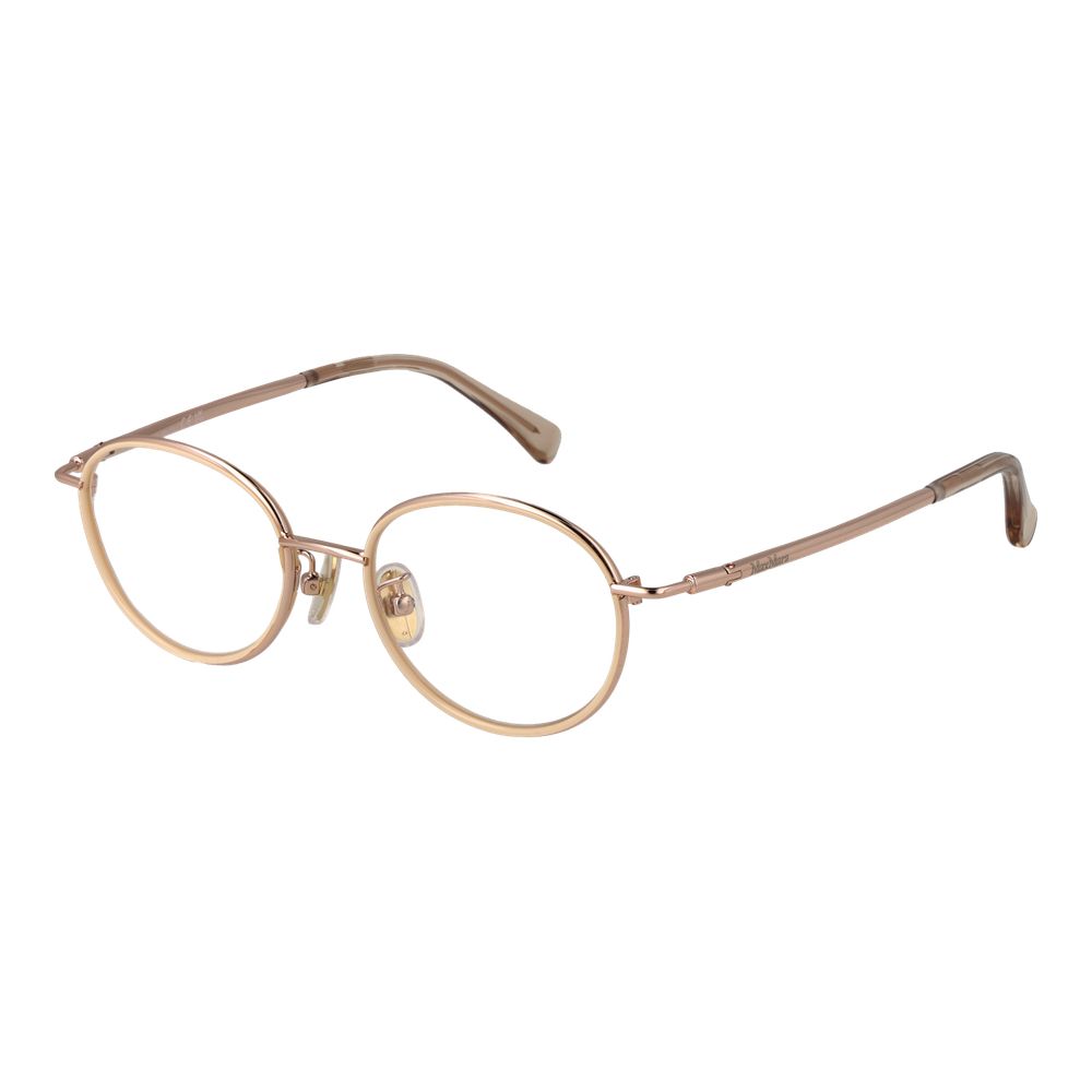 Max Mara Women’s Optical Frames – Rose Gold Round Design