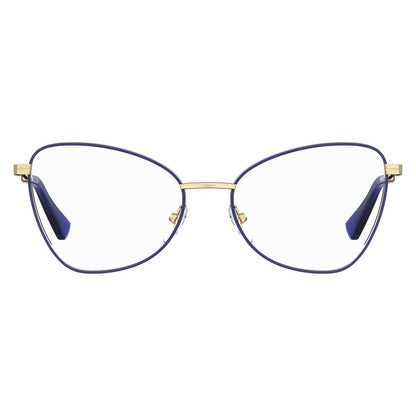 Moschino Women’s Optical Glasses – Blue Metal Frame, 52mm