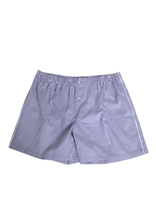 Dolce & Gabbana Blue and White Cotton Striped Swim Shorts