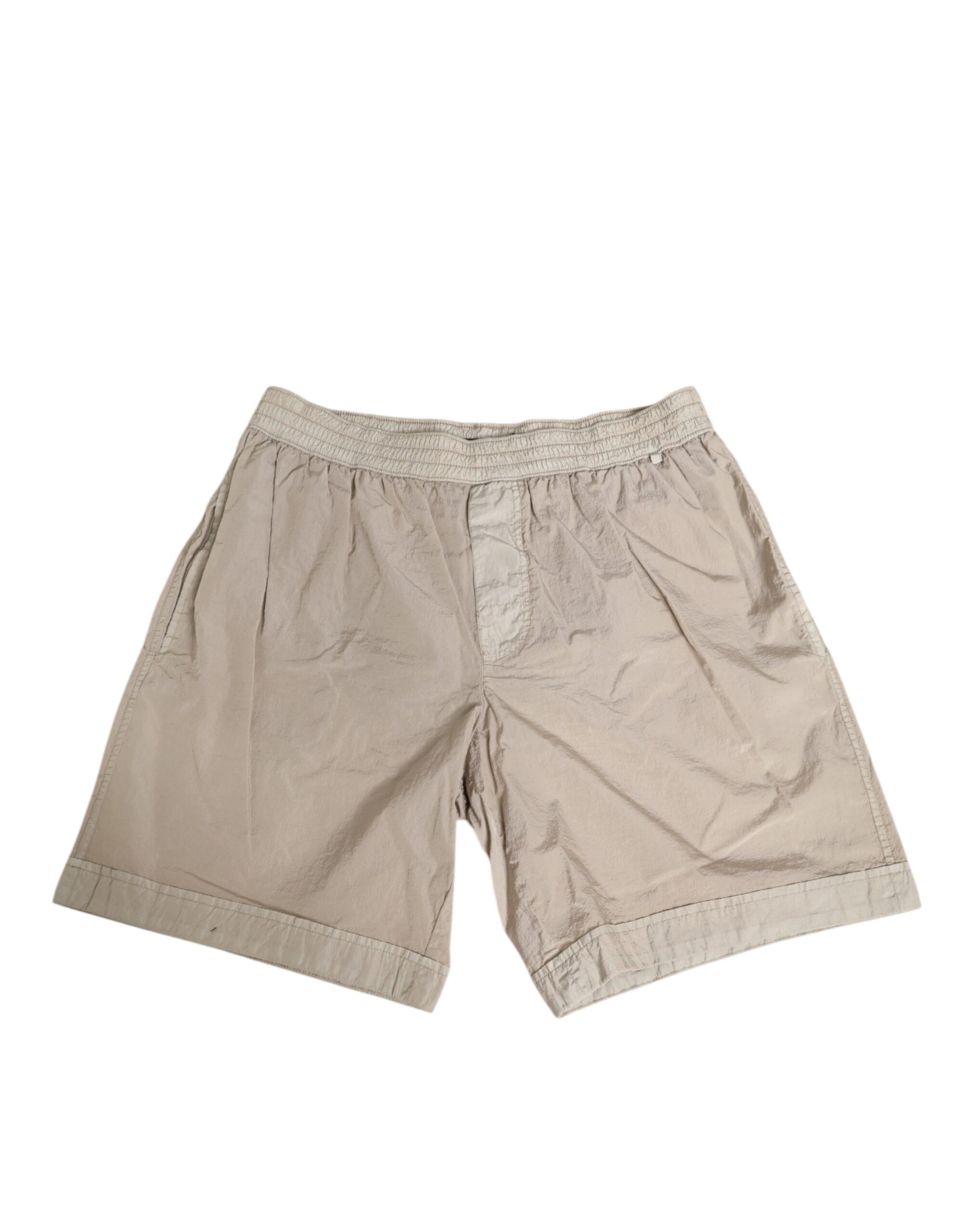 Dolce & Gabbana Beige Nylon Beachwear Men's Boxer Short Swimwear