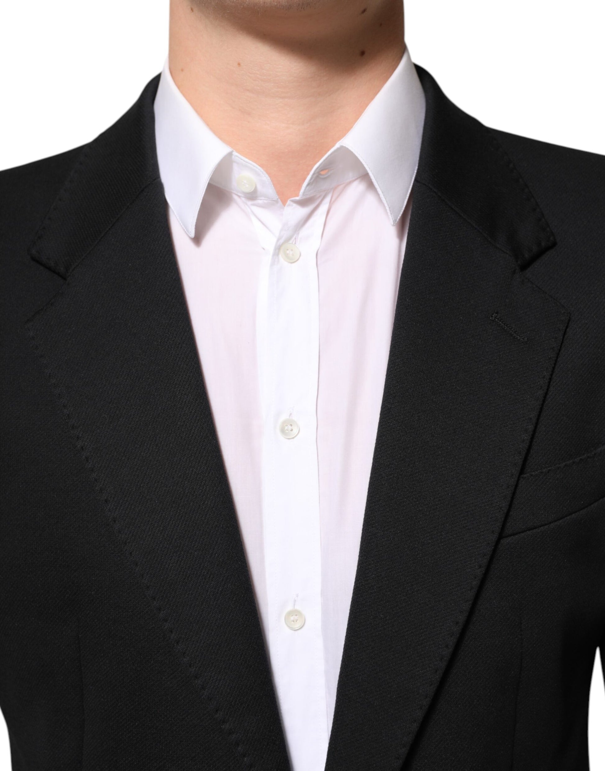 Dolce & Gabbana Dark Blue Cotton Men's Blazer Suit Jacket