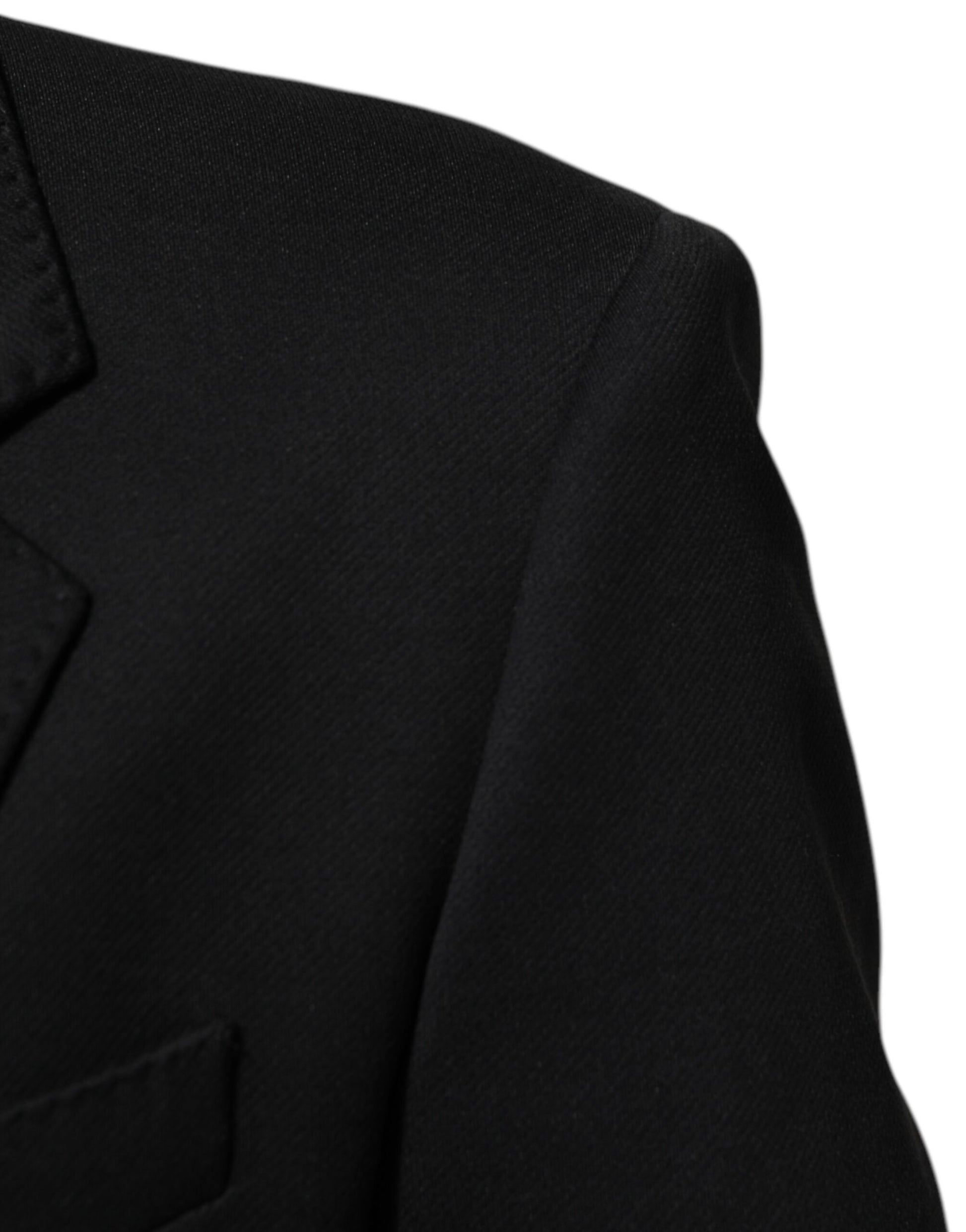 Dolce & Gabbana Dark Blue Cotton Men's Blazer Suit Jacket