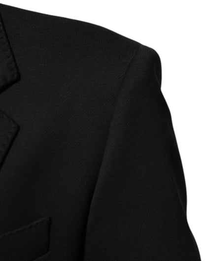 Dolce & Gabbana Dark Blue Cotton Men's Blazer Suit Jacket