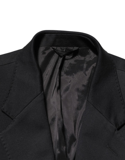 Dolce & Gabbana Dark Blue Cotton Men's Blazer Suit Jacket