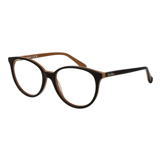Max Mara Brown Unisex Optical Frames – Stylish Round Design