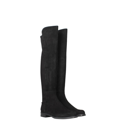 Stuart Weitzman Black Leather Over The Knee Boots