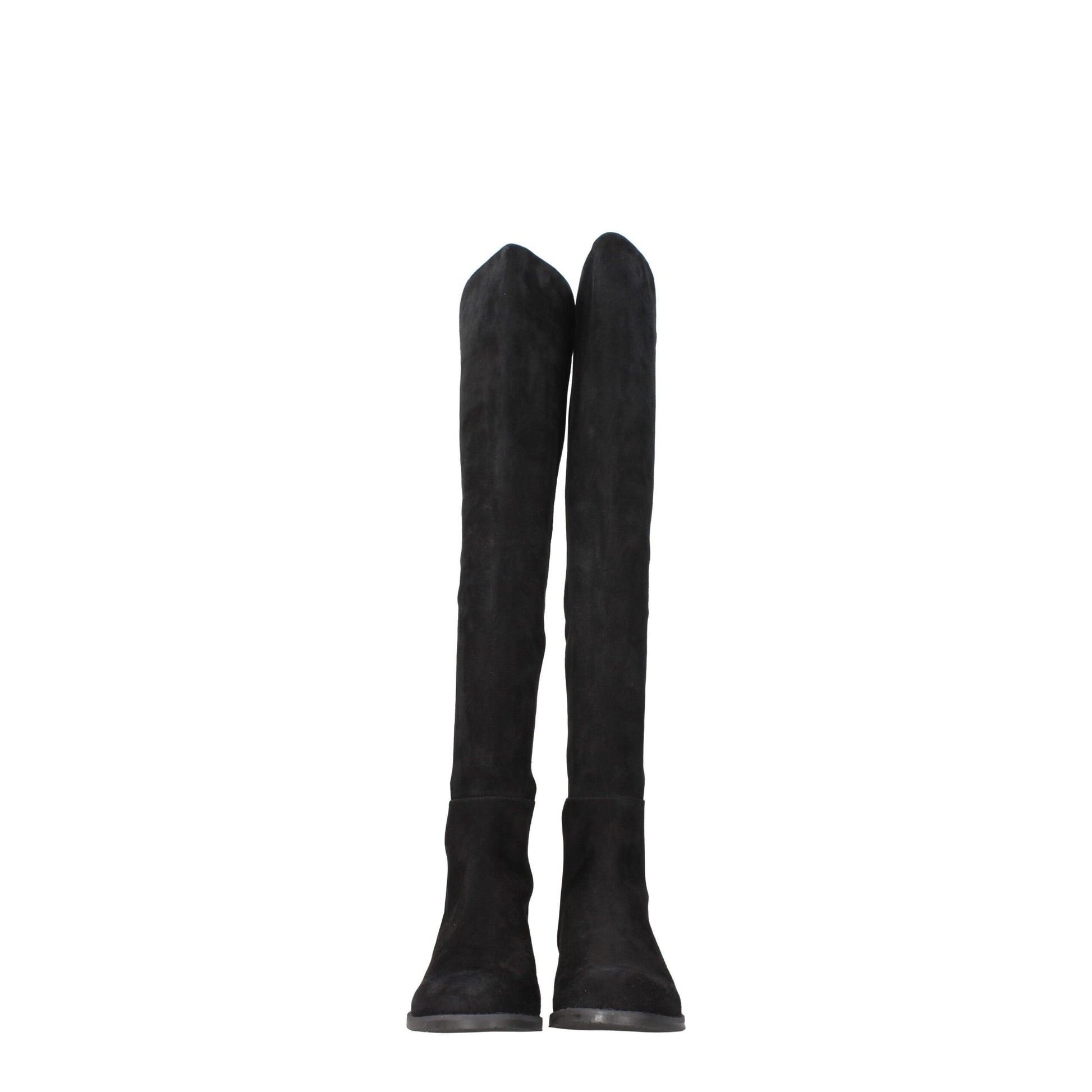 Stuart Weitzman Black Leather Over The Knee Boots