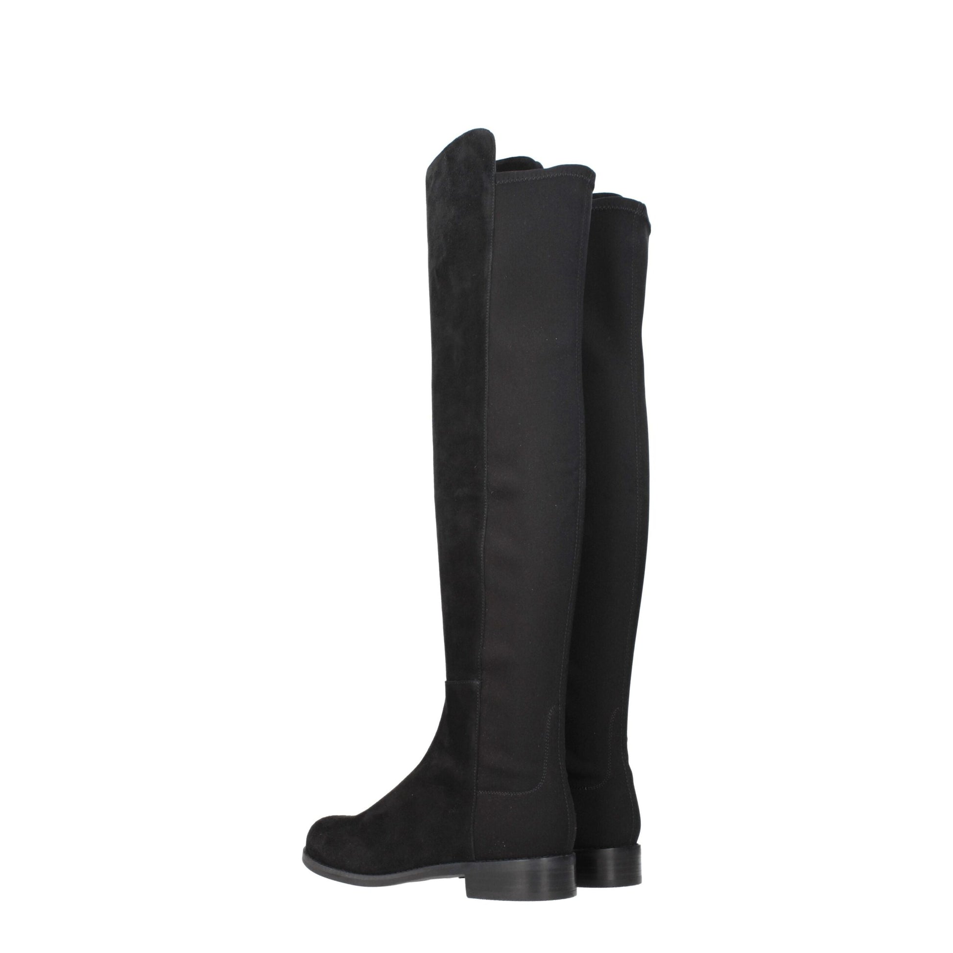 Stuart Weitzman Black Leather Over The Knee Boots