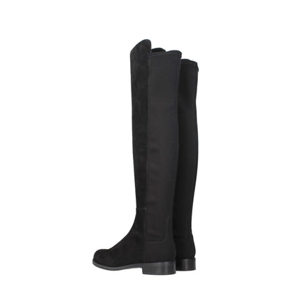 Stuart Weitzman Black Leather Over The Knee Boots