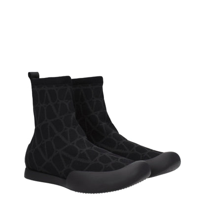 Valentino Garavani Black Cityshore High Top Sock Sneakers for Men