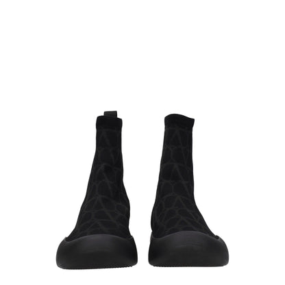 Valentino Garavani Black Cityshore High Top Sock Sneakers for Men